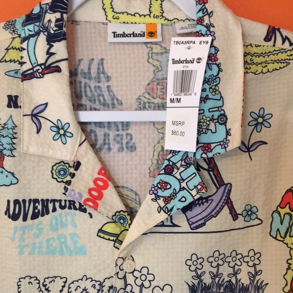 Timberland  Camping Hiking Outdoor Lover’s Button Up Shirt Men’s Casual - Picture 14 of 17